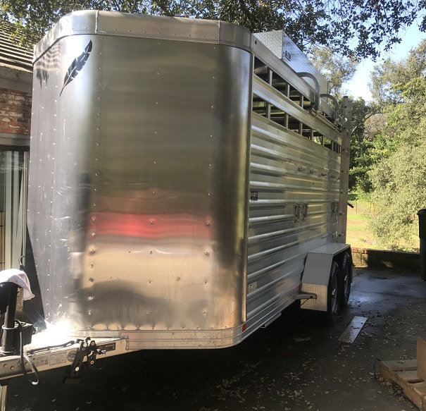 Horse trailer detailed by ABC Mobile Detail, CA