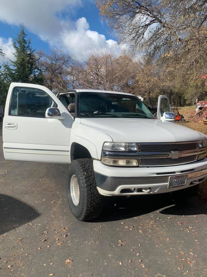 Chevy Truck, White, detailed by ABC Mobile Detail, Granite Bay, CA - finishing exterior look from front
