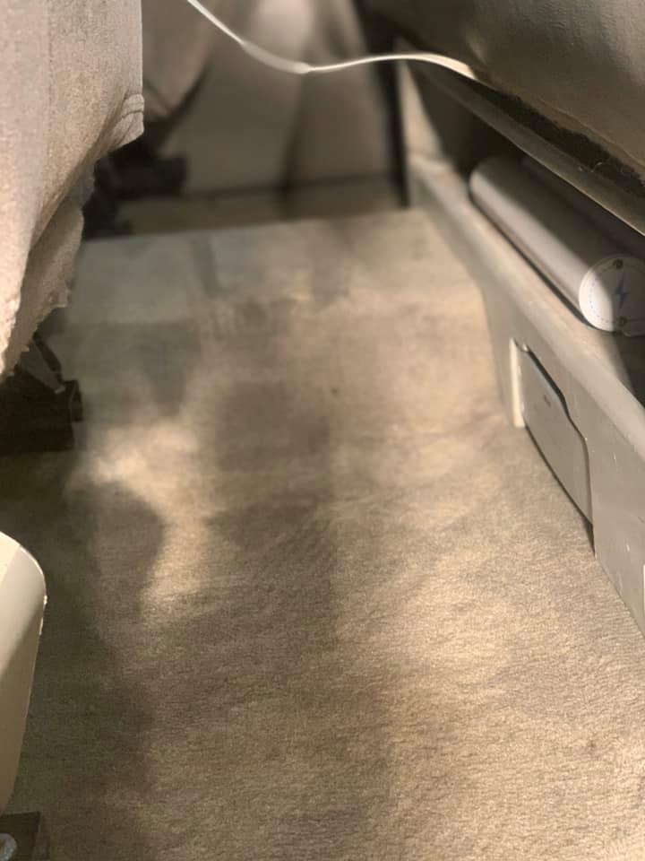 Chevy Truck, White, detailed by ABC Mobile Detail, Granite Bay, CA - rear carpet, after