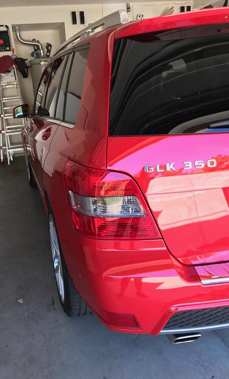 Mercedes GLK350, red, detail by ABC Mobile Detail, CA
