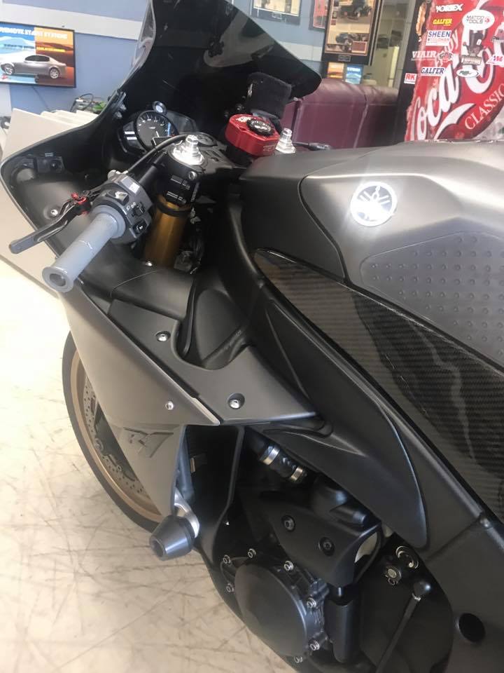 Look at the cockpit of this detailed motorcycle done by ABC Mobile Detail, CA