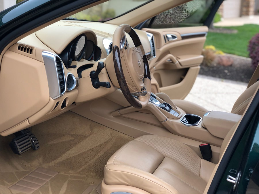 Interior detail for this Porsche by ABC Mobile Detail, Granite Bay, CA