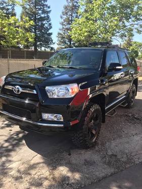Front view of Black Toyota 4Runner, detail by ABC Mobile Detail, CA