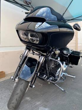 Black Harley detailed and treated with graphene self heal by ABC Mobile Detail, Granite Bay, CA