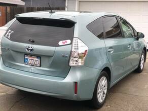 Toyota Prius detail done by ABC Mobile Detail, rear hatch view