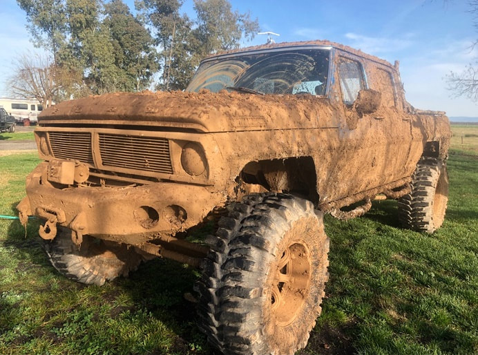 Muddy truck from offroading - before photo 