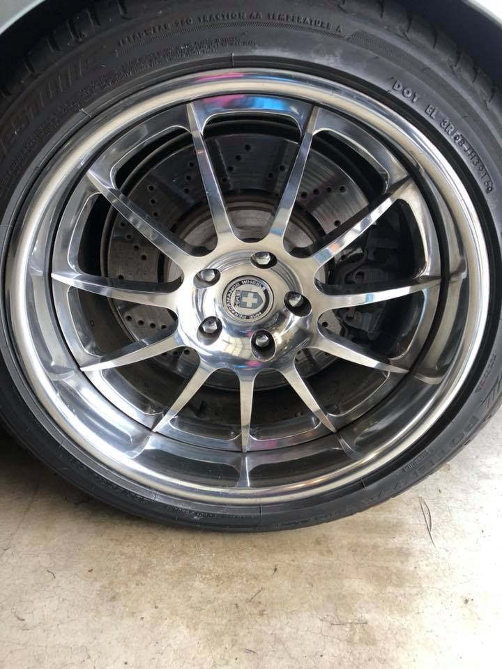 After photo of detailed custom alloy wheel done by ABC Mobile Detail, Granite Bay, CA